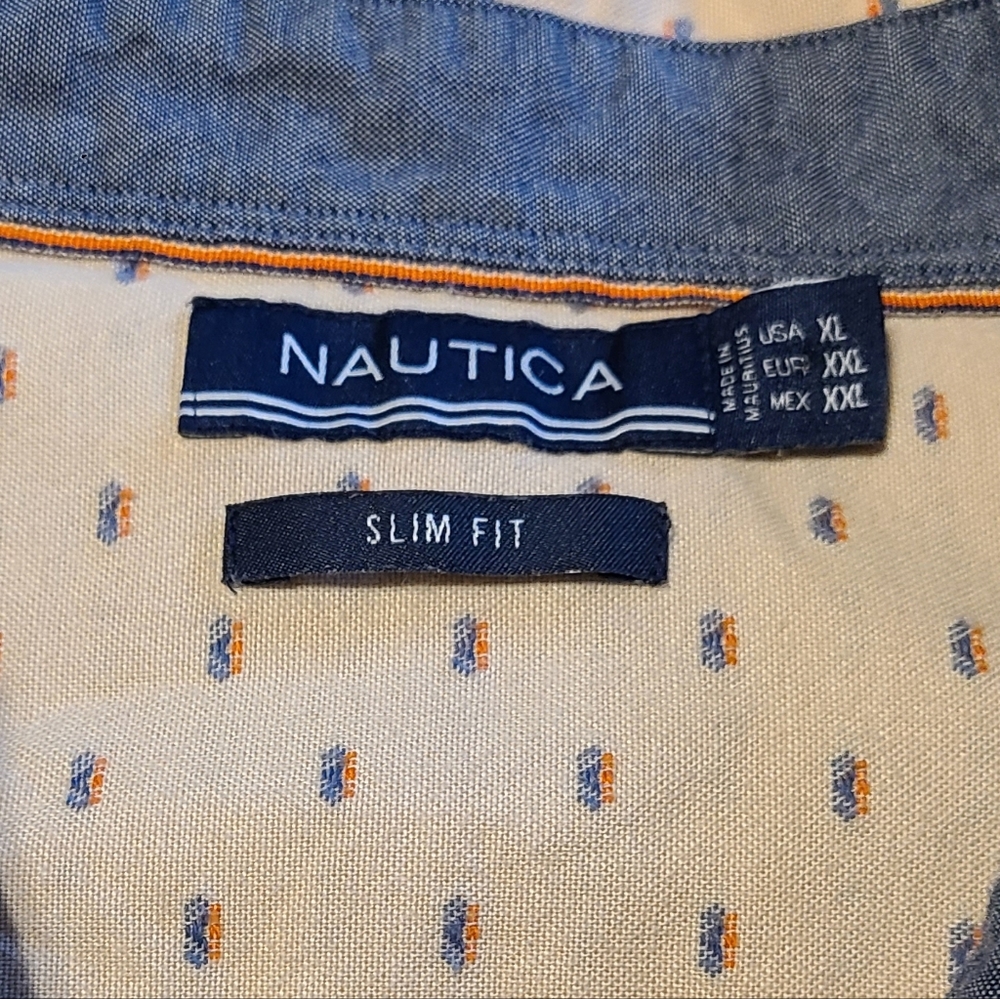 Nautica size XL tan dress shirt 👔 - Picture 10 of 11